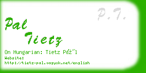 pal tietz business card